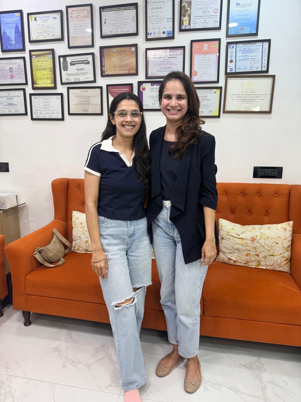 Ms. Khushi smiling after her Invisalign treatment at The Smile Makers dental clinic in Khar West, Mumbai Ms. Khushi smiling after her Invisalign treatment at The Smile Makers dental clinic in Khar West, Mumbai