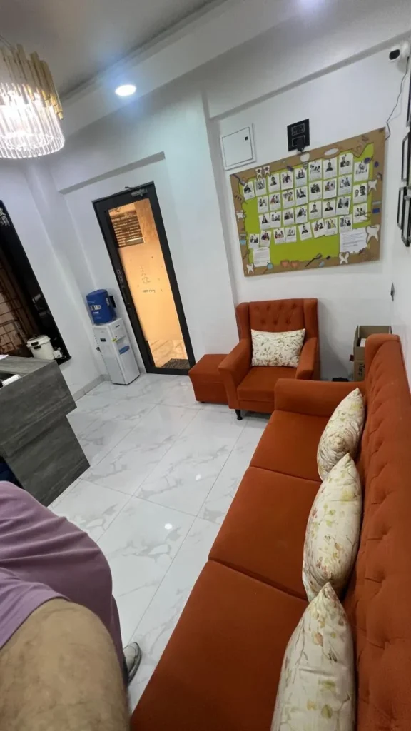 Seating area at The Smile Makers Dental Clinic, Khar West